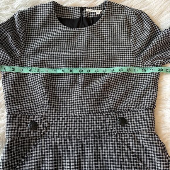 Veronica Beard Teddi‎ Sheath Dress Black & White Check Short Sleeve Size 10 NWOT - Picture 10 of 15